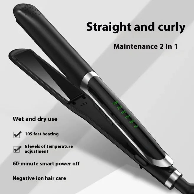 Dual-Purpose Mini Hair Straightener & Curler