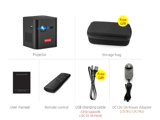 4K Portable Mini Projector