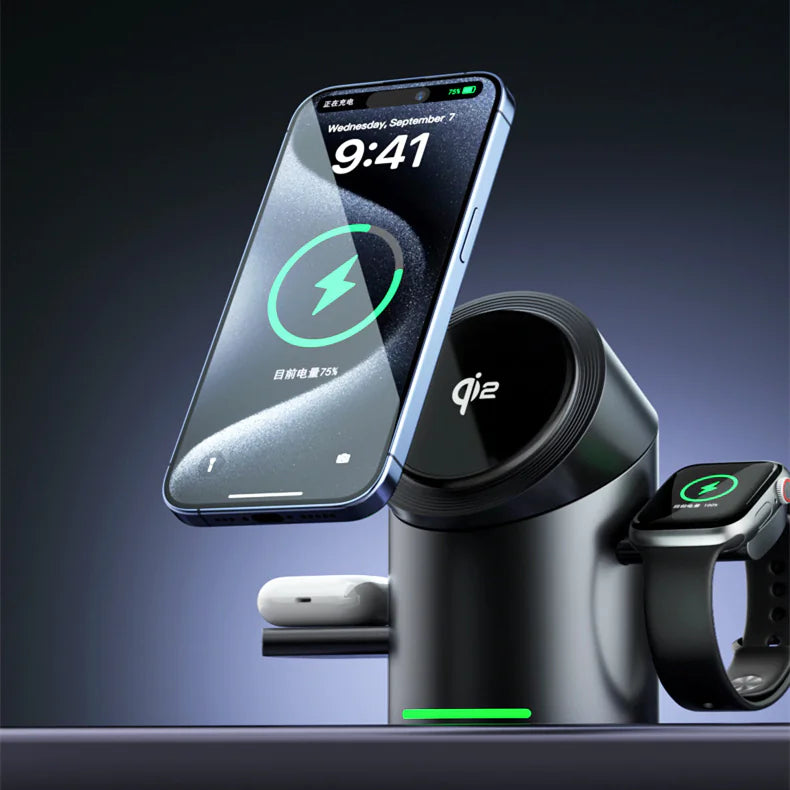 3-in-1 Magnetic Wireless Fast Charging Stand