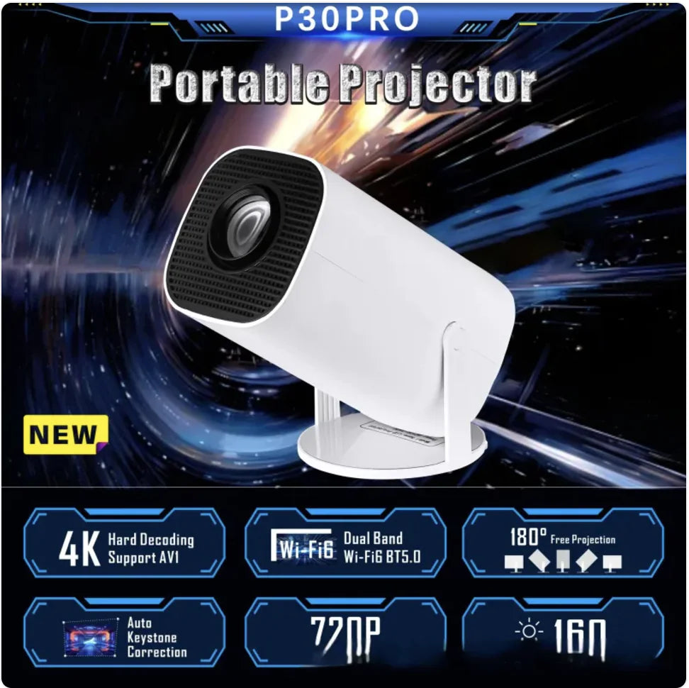 P30PRO 4K WiFi HD Mini Bluetooth Projector