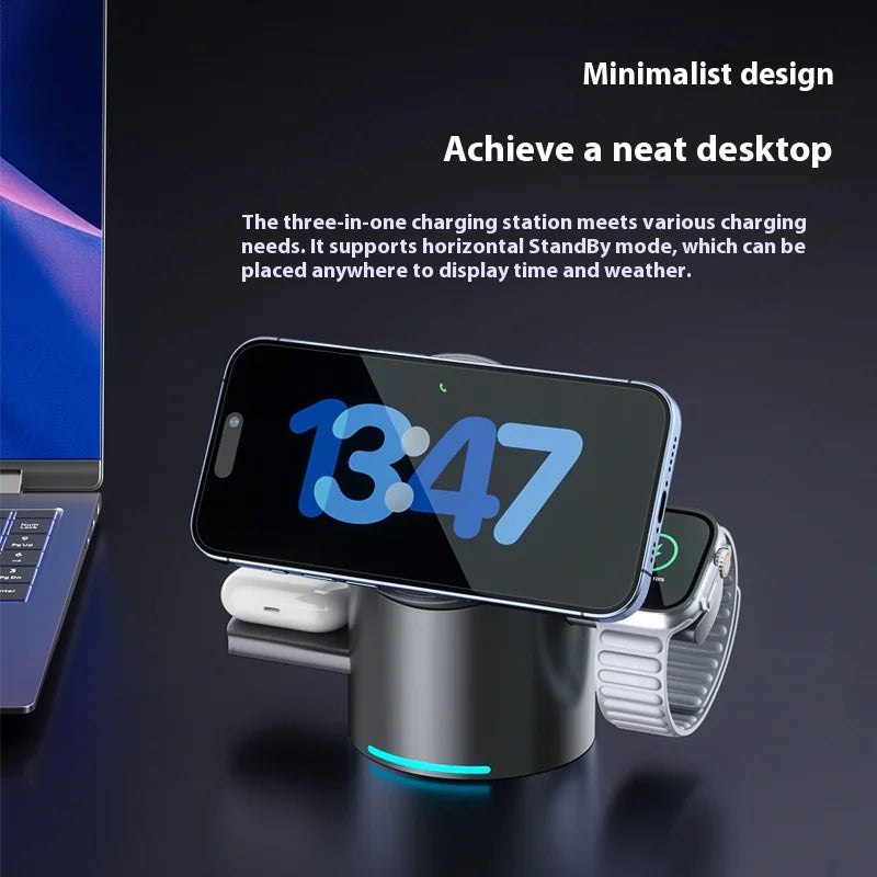 3-in-1 Magnetic Wireless Fast Charging Stand