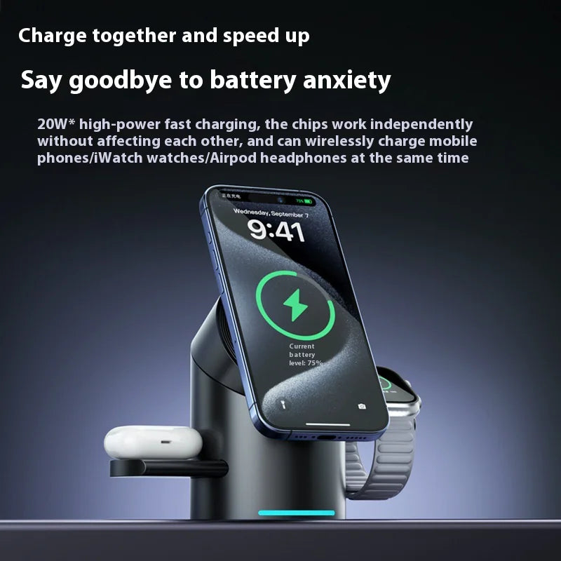 3-in-1 Magnetic Wireless Fast Charging Stand