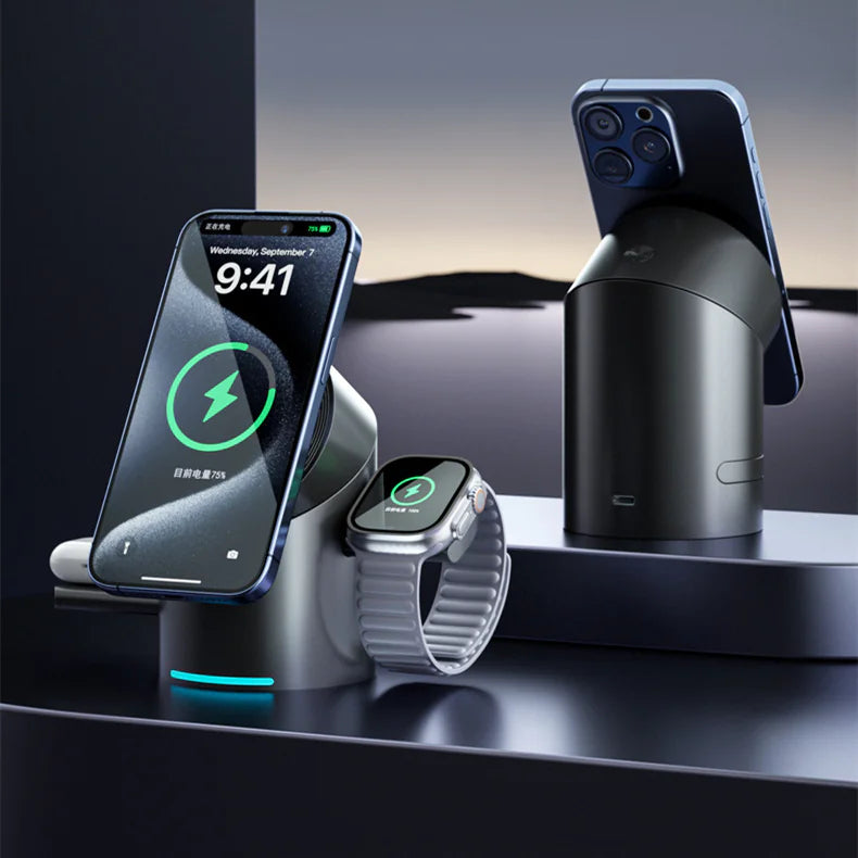 3-in-1 Magnetic Wireless Fast Charging Stand