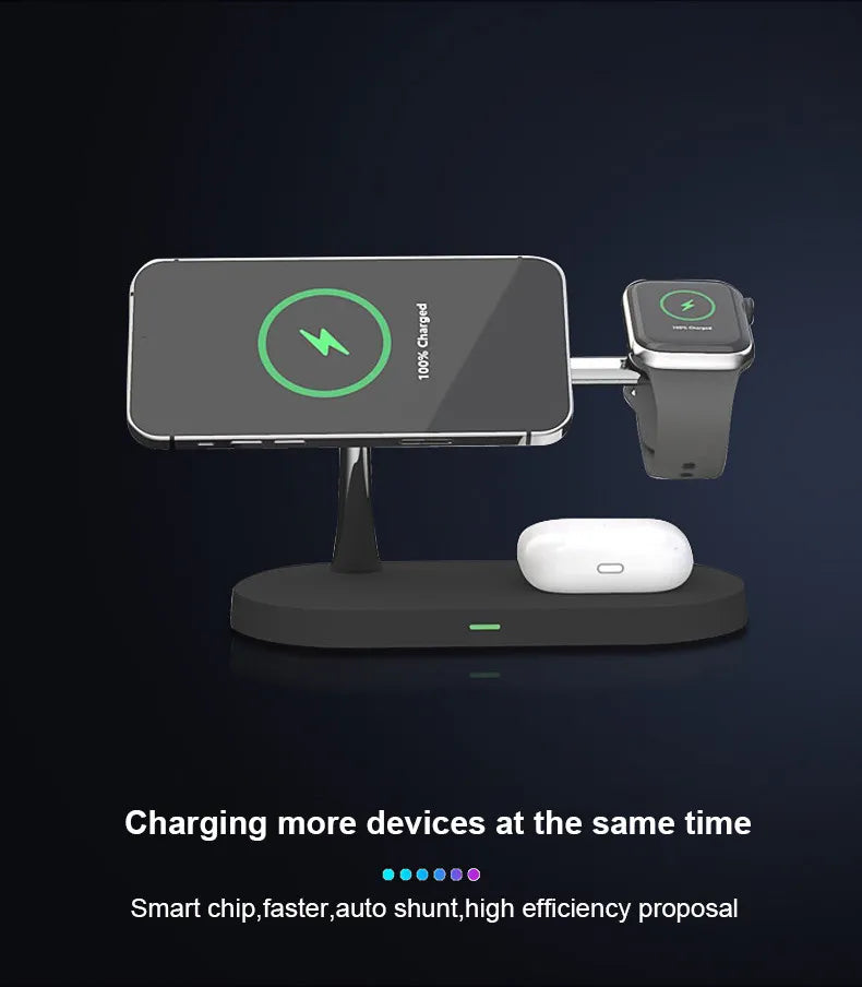 5-in-1 Magnetic Wireless Charging Stand (15W)