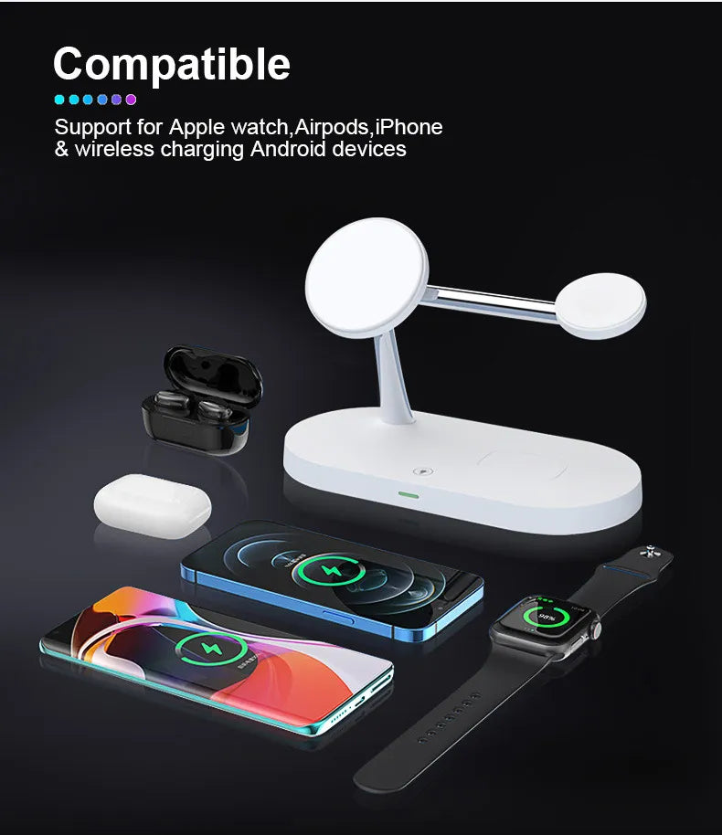 5-in-1 Magnetic Wireless Charging Stand (15W)