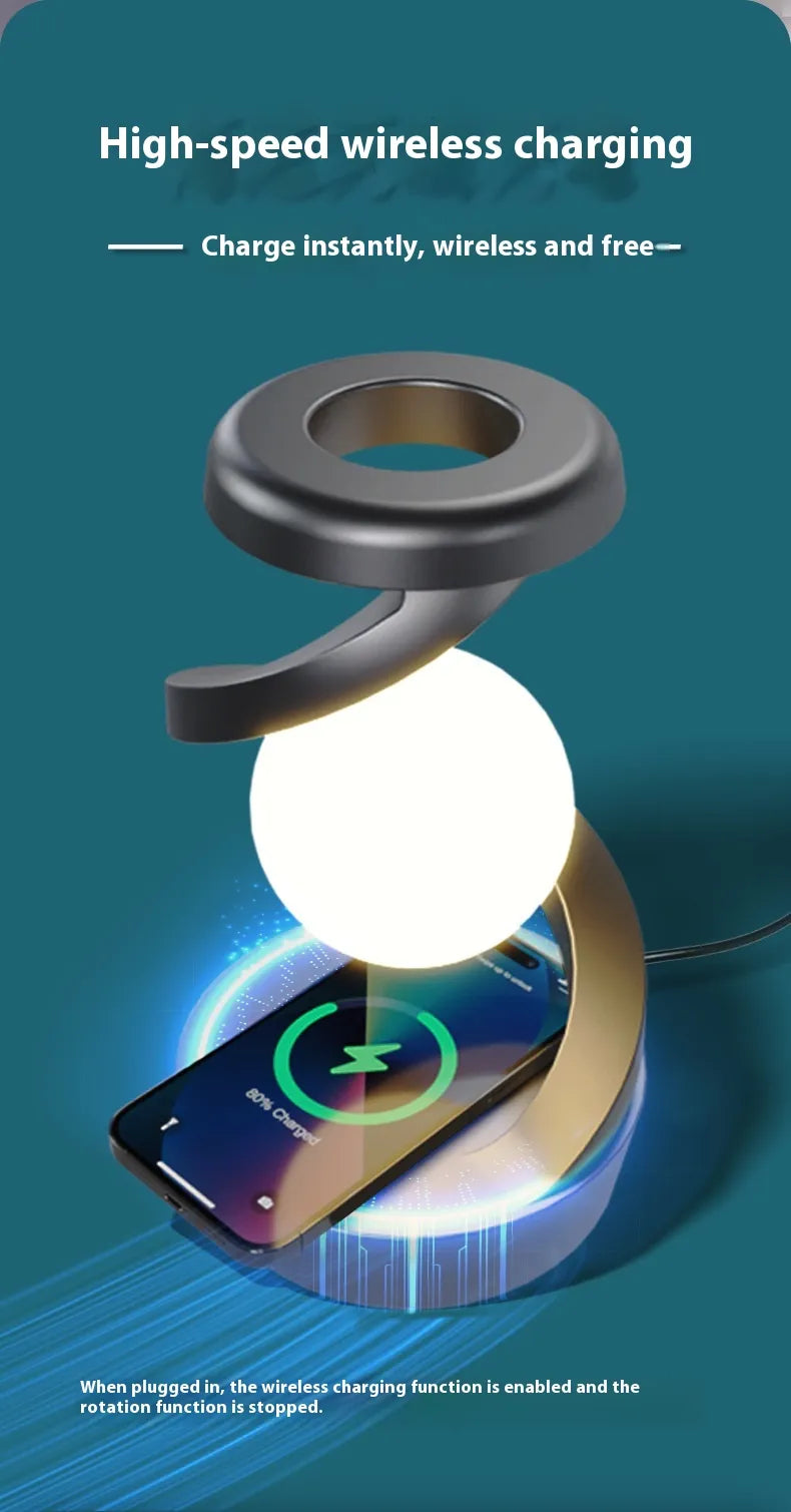 Rotating  Lamp with Wireless Charging